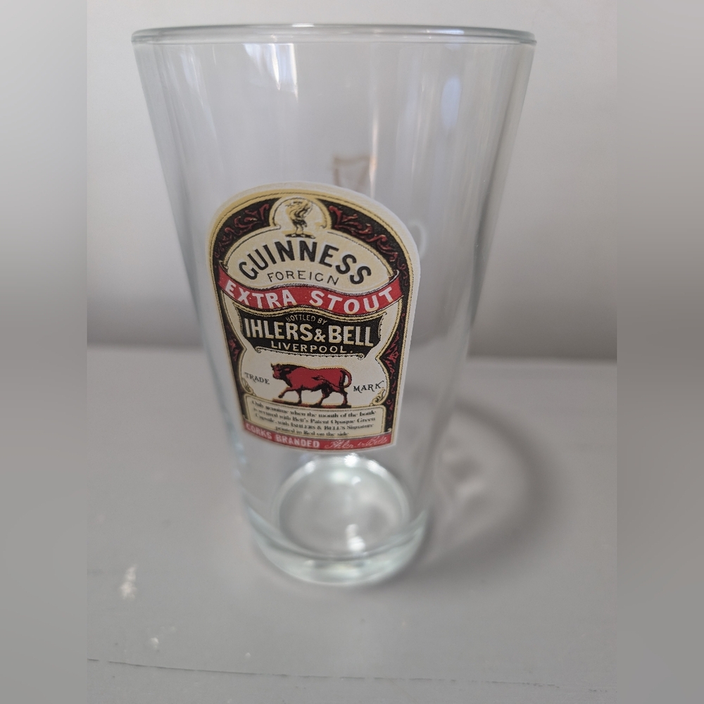Guinness Foreign Extra Stout Ihlers & Bell Liverpool Shaker Pint Glass